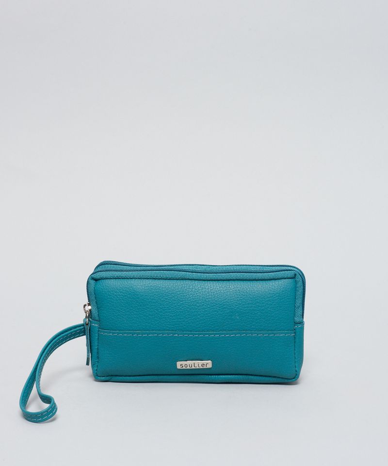 Case Duplo Ziper Monocolor - Esmeralda u - esmeralda