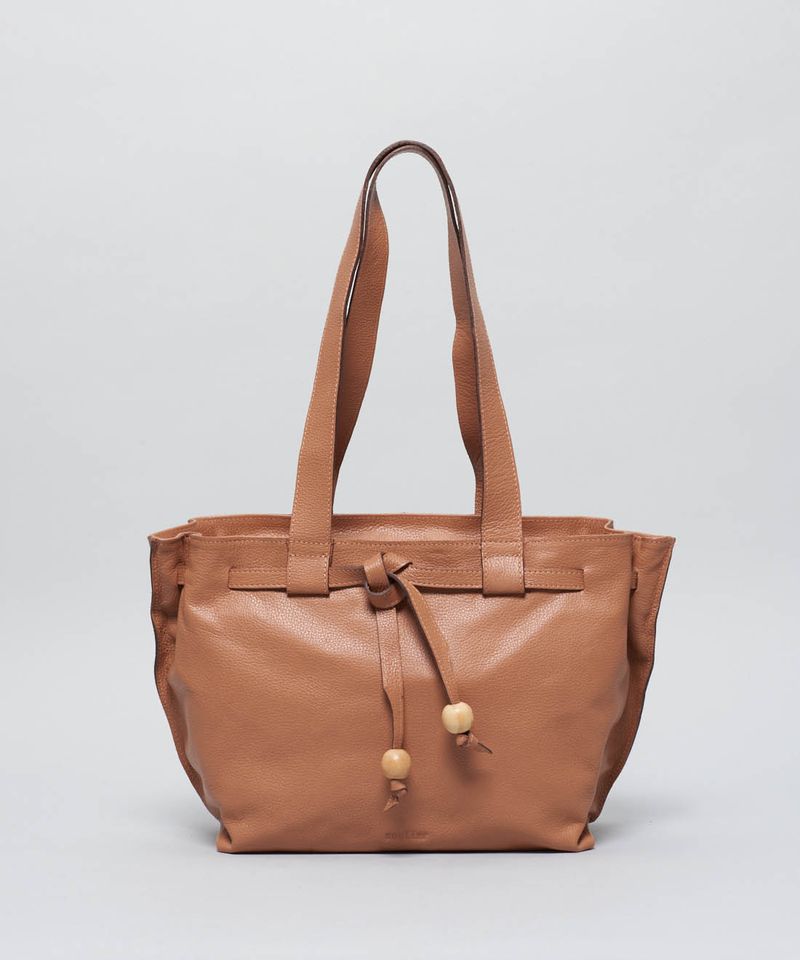 Bolsa g Couro Esferas - Caramelo u - caramelo
