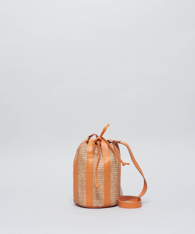 Bolsa p Baldinho Rafia - Cenoura u - cenoura