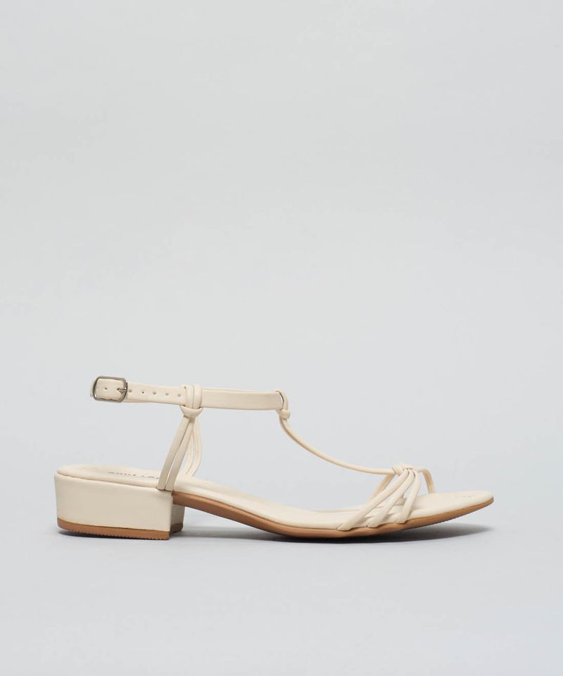 Rasteira Saltinho Helena - Offwhite 39 - offwhite