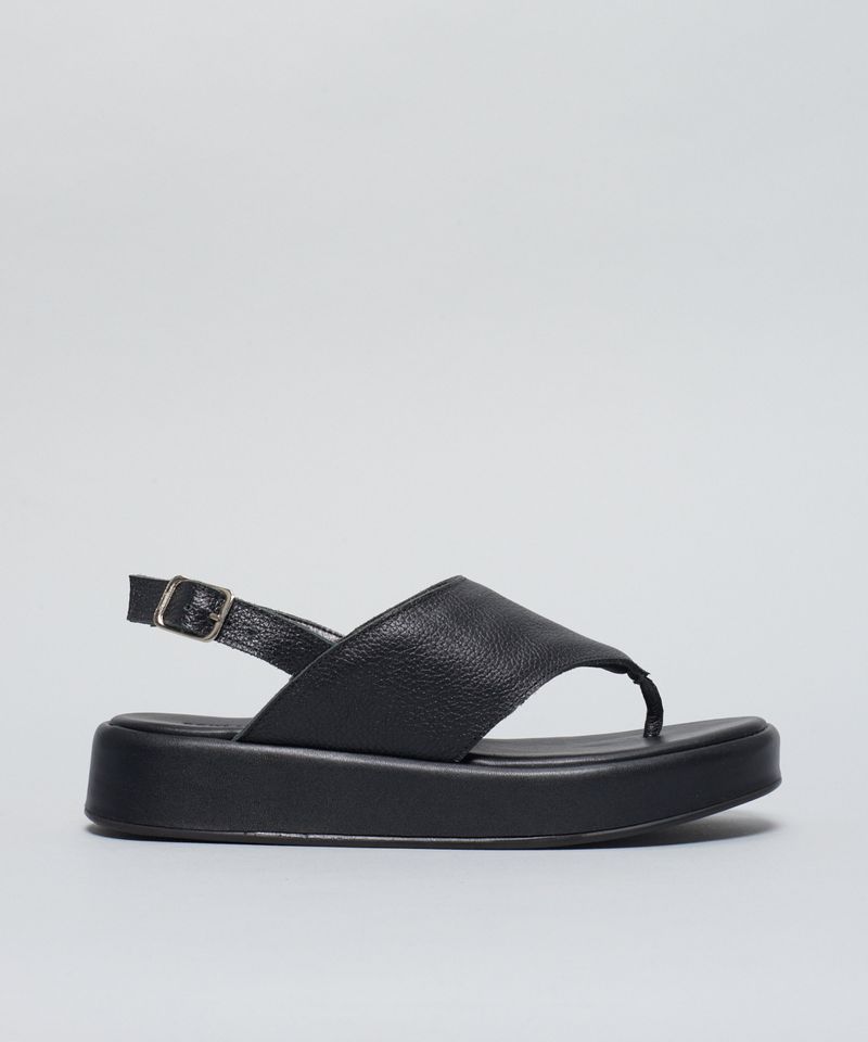 Flat Couro Asa Delta - Preto 36 - preto
