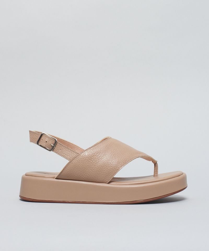 Flat Couro Asa Delta - Aveia 37 - aveia