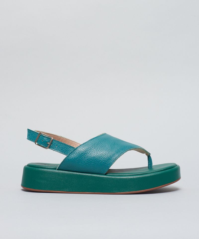 Flat Couro Asa Delta - Esmeralda 35 - esmeralda