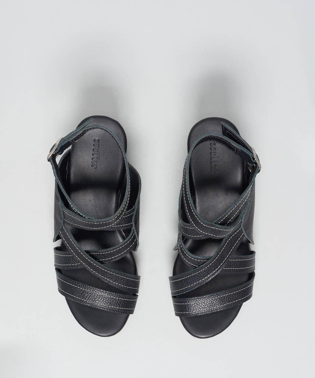 Plataforma Couro Entrelace - Preto - Imagem 24