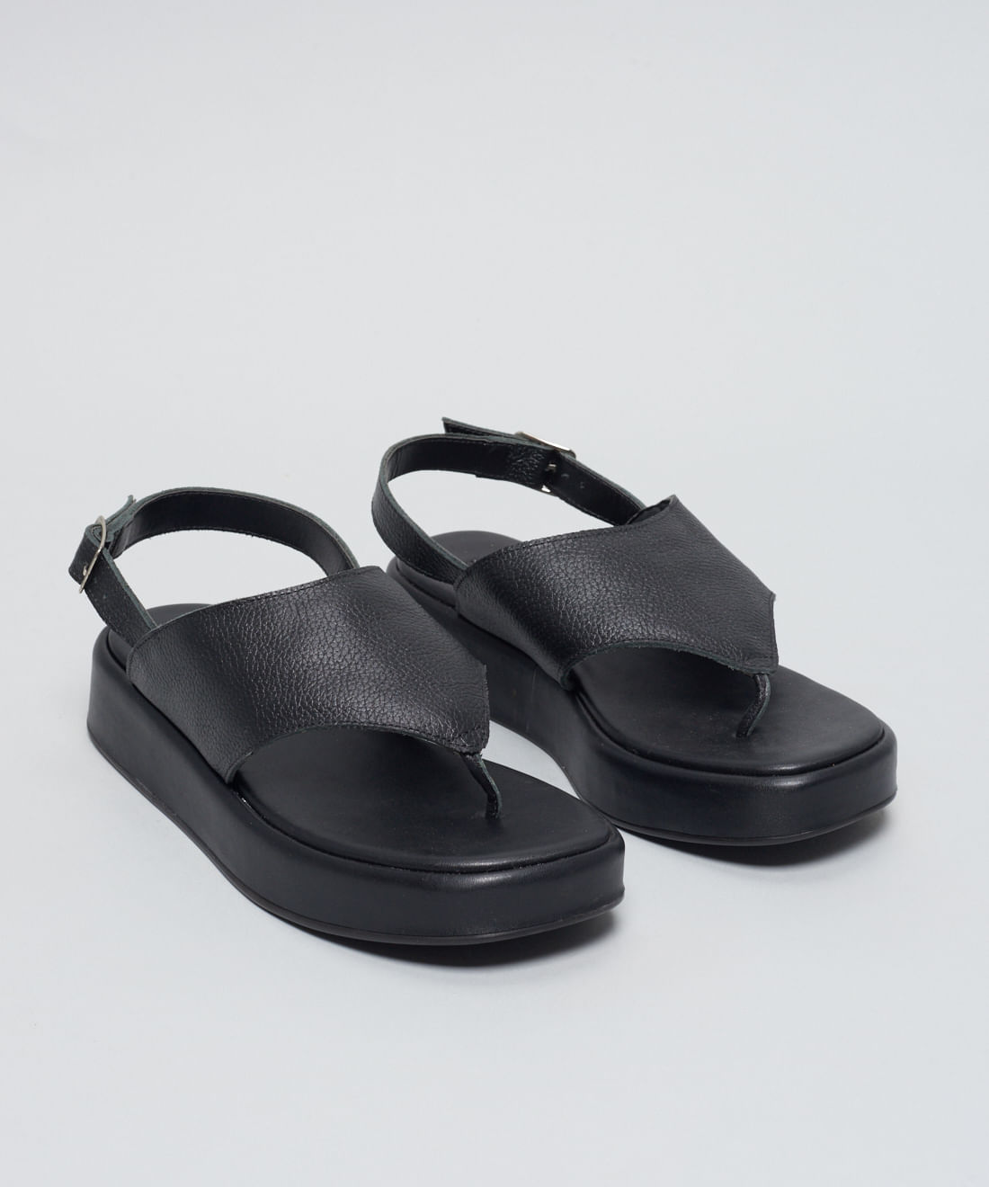 Flat Couro Asa Delta - Preto - Imagem 2