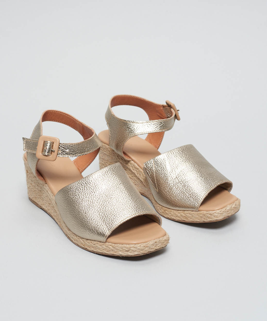 Plataforma Couro Luciana - Prata Velho - Imagem 7