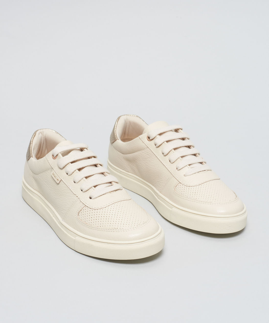 Tenis Couro Detalhe Color - Offwhite - Imagem 2
