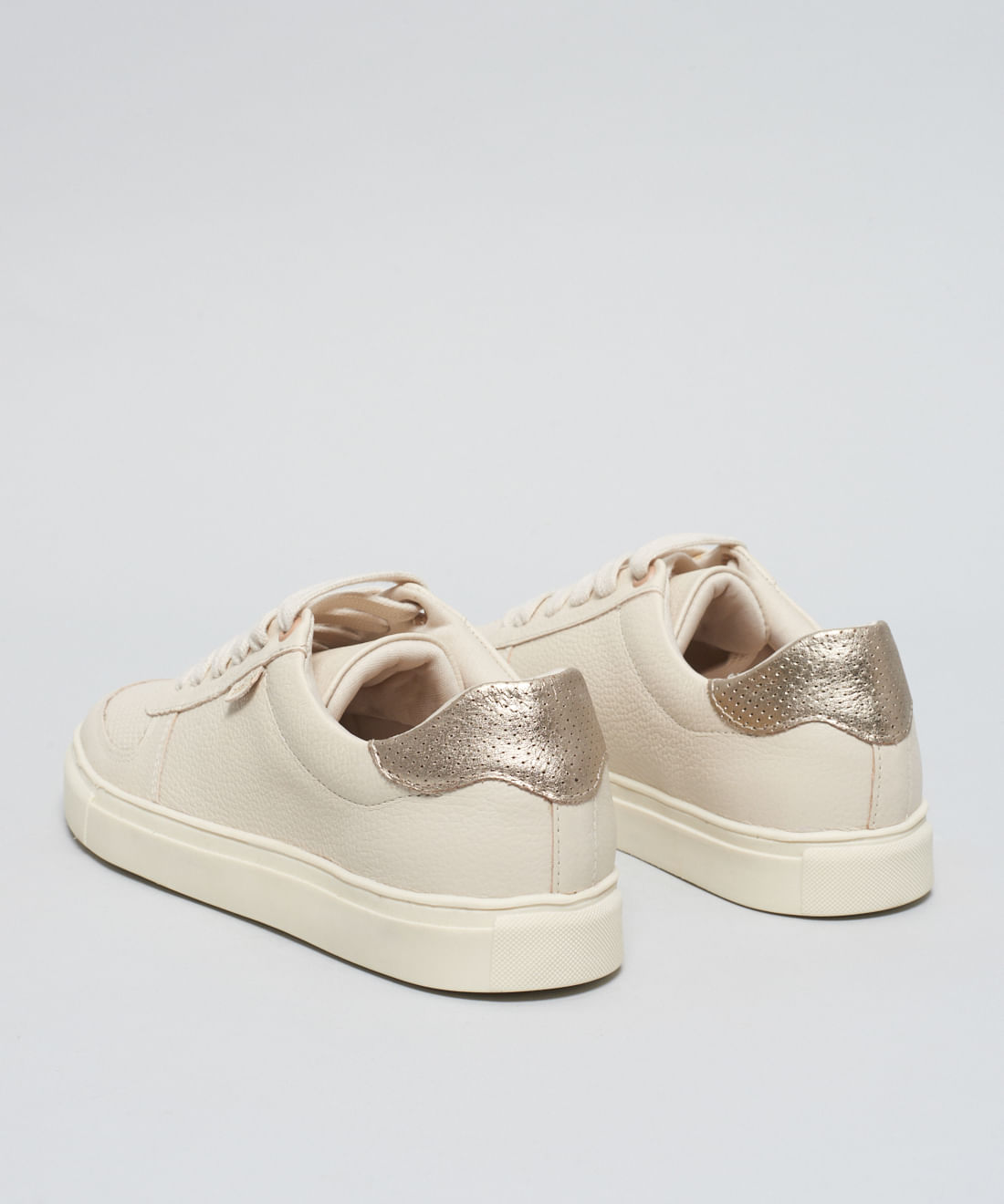 Tenis Couro Detalhe Color - Offwhite - Imagem 23