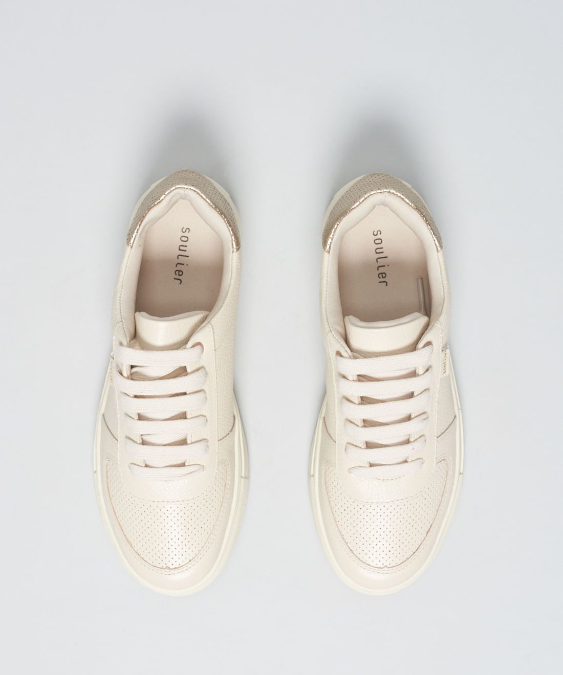Tenis Couro Detalhe Color - Offwhite - Imagem 34