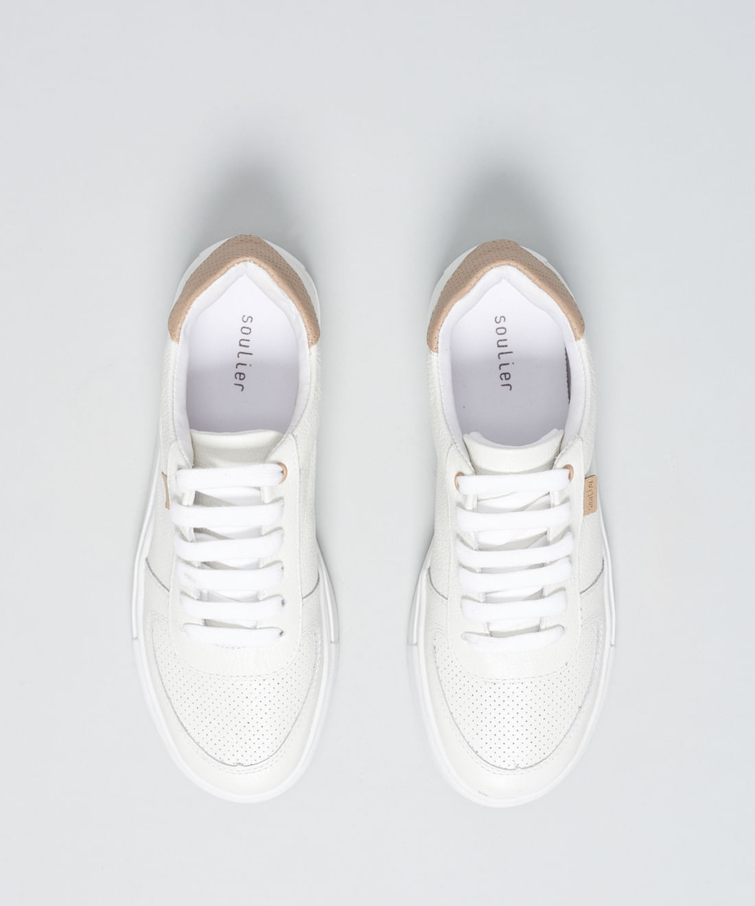 Tenis Couro Detalhe Color - Branco - Imagem 4