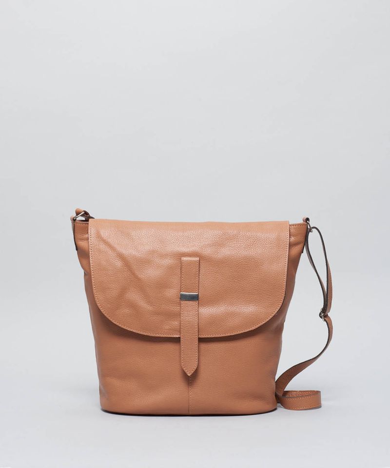 Bolsa g Couro Cris - Caramelo u - caramelo