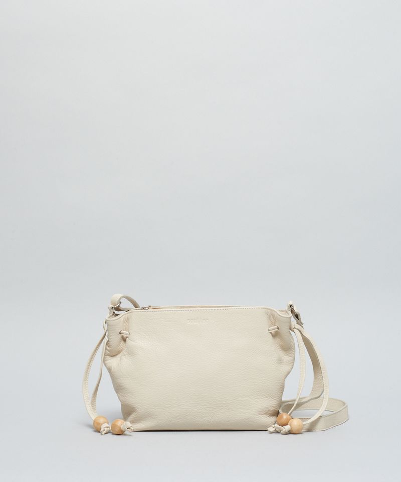 Bolsa m Couro Esferas - Offwhite u - offwhite