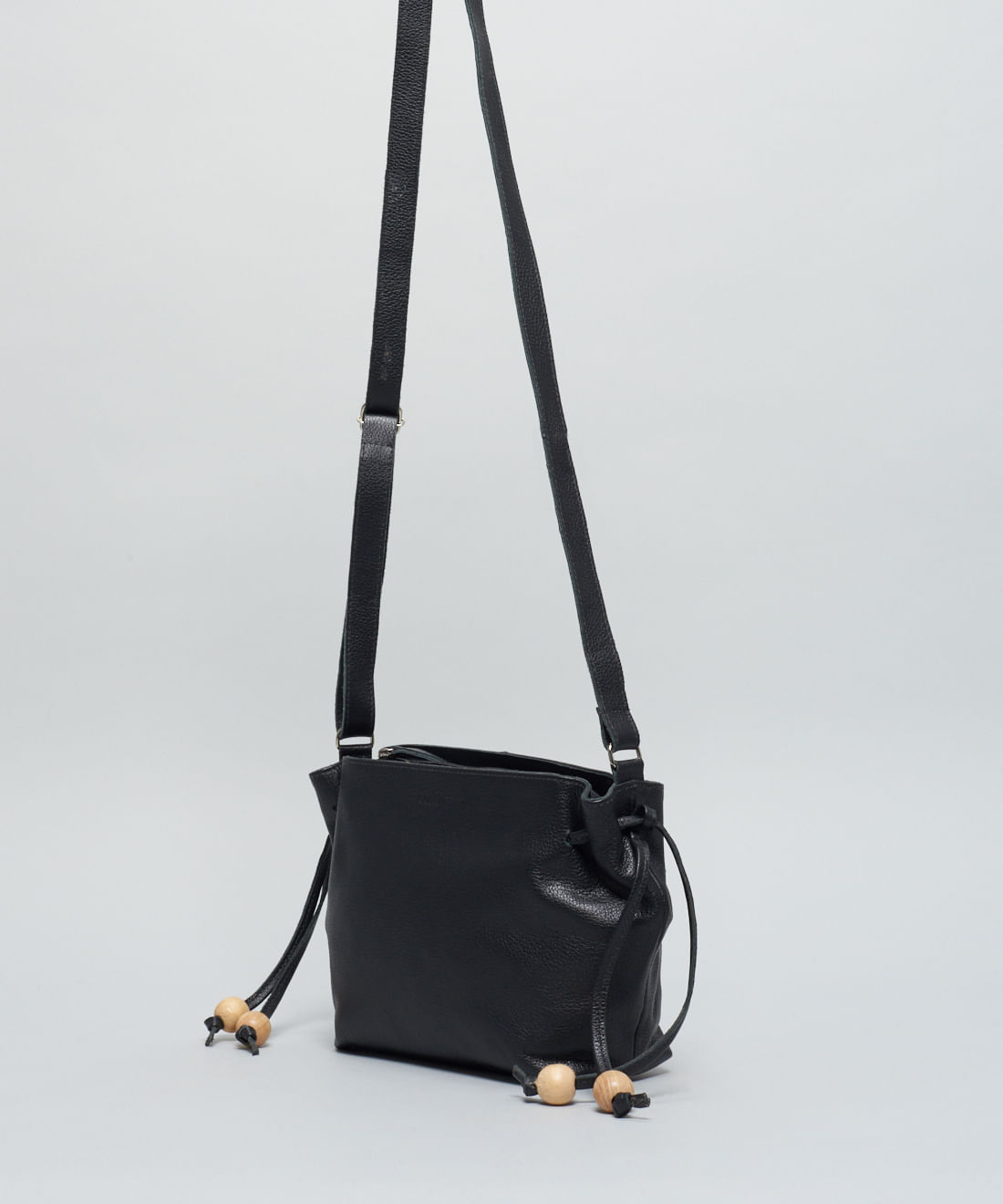 Bolsa m Couro Esferas - Preto - Imagem 2