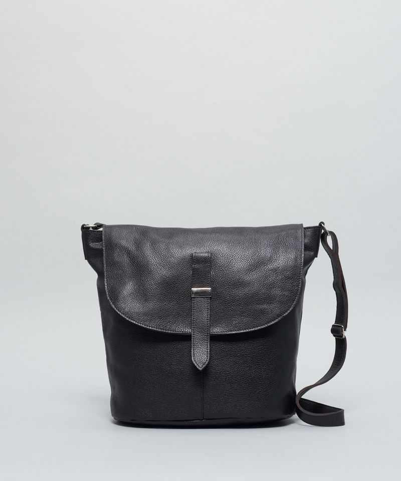 Bolsa g Couro Cris - Preto u - preto