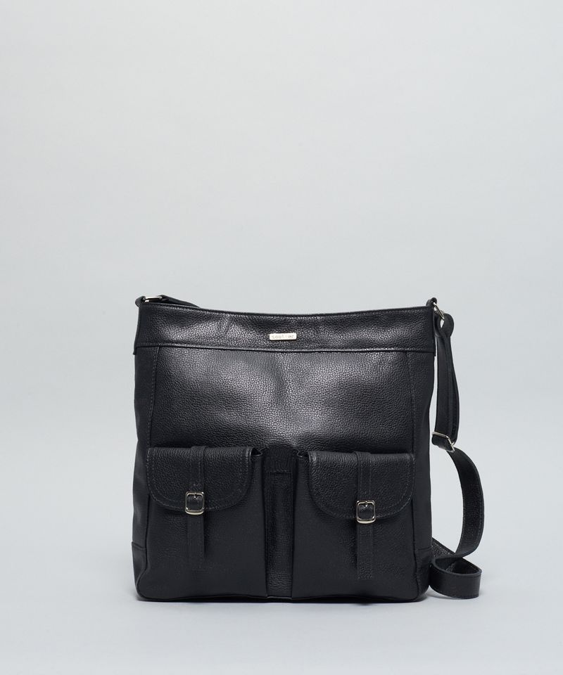 Bolsa g Couro Bia - Preto u - preto