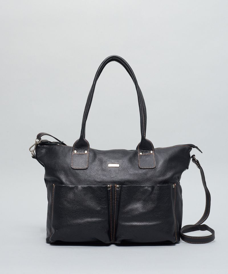 Bolsa g Couro Bolsos - Preto u - preto