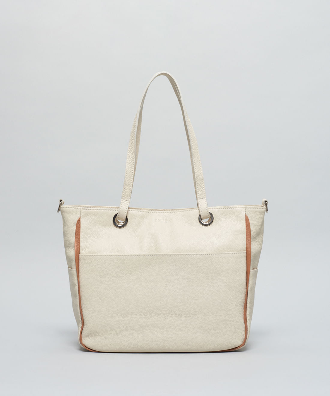 Bolsa g Couro Ilhoses - Offwhite - Imagem 5
