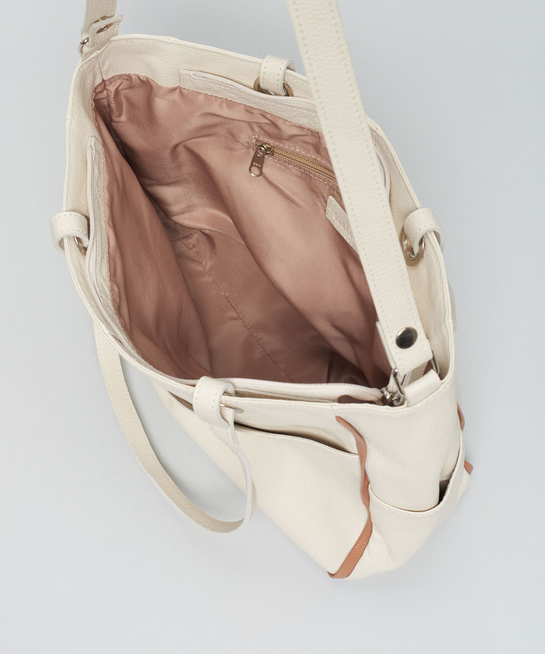 Bolsa g Couro Ilhoses - Offwhite - Imagem 6