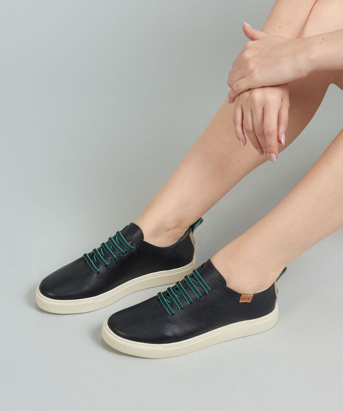 Tenis Couro Pratico - Preto - Imagem 15