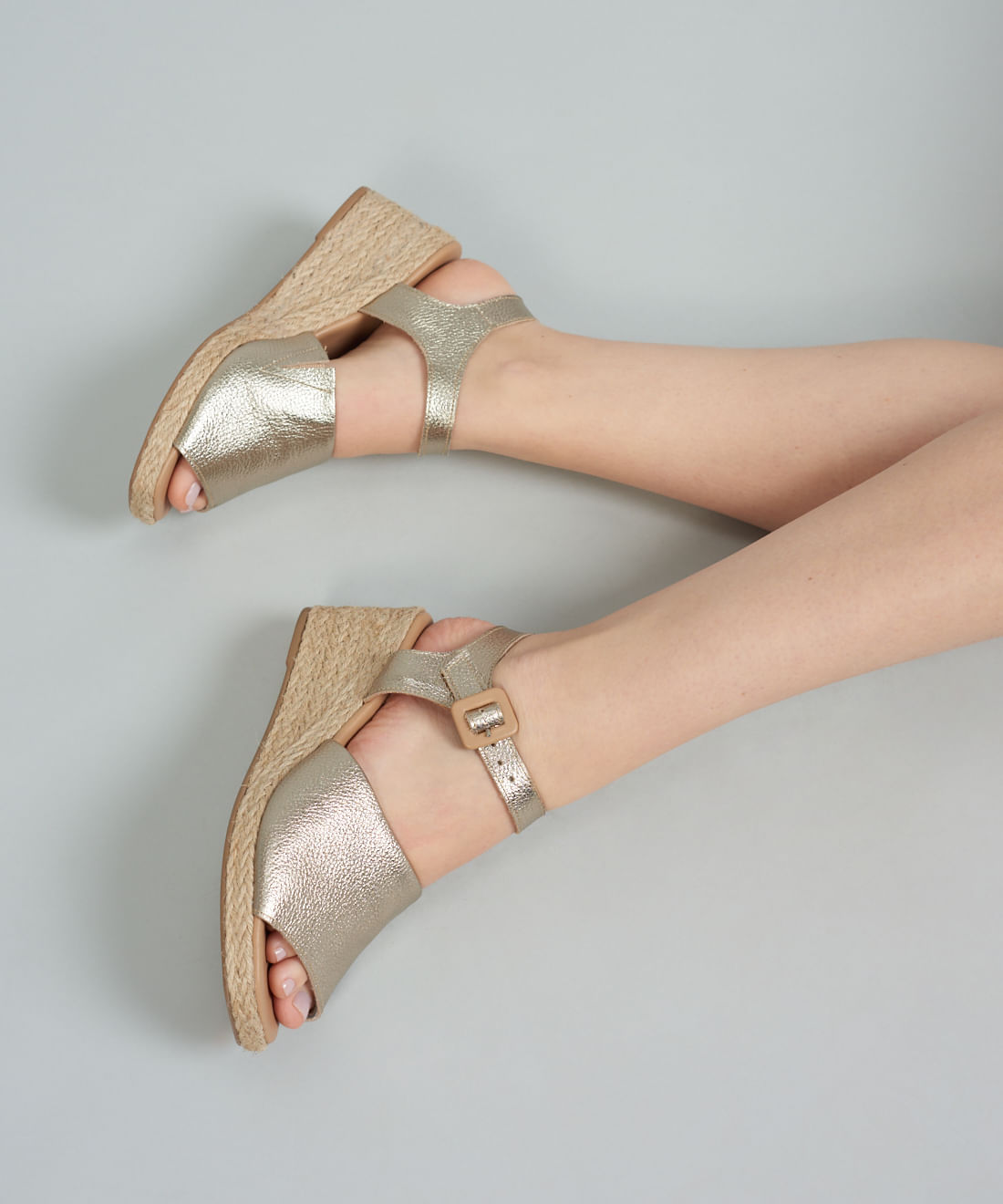 Plataforma Couro Luciana - Prata Velho - Imagem 25