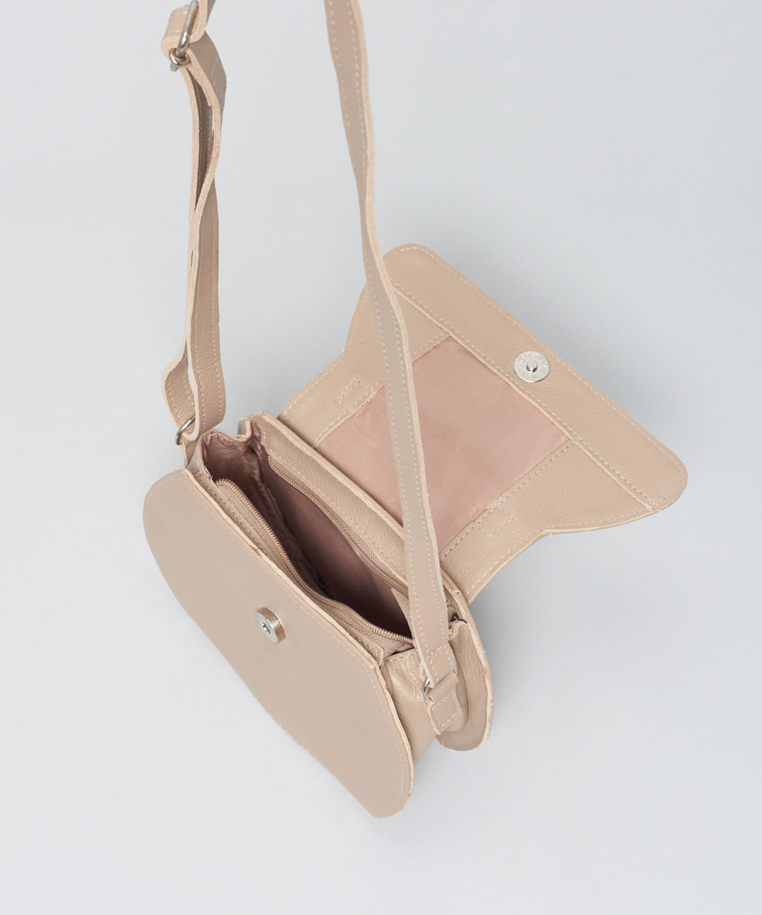 Bolsa p Couro Maria - Aveia - Imagem 3