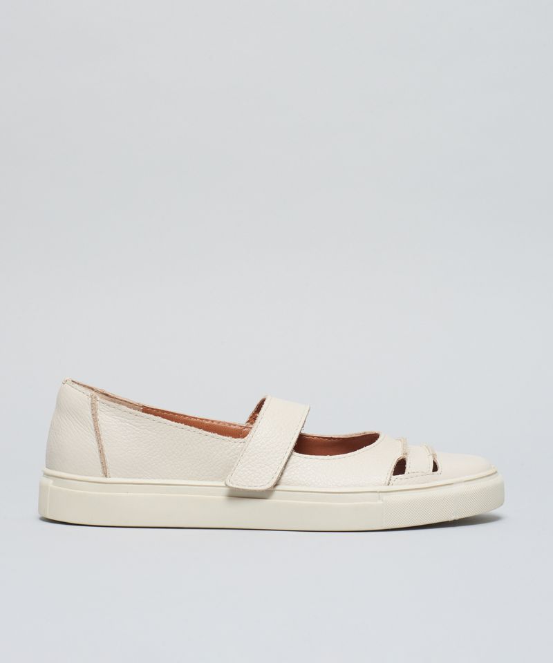 Sapatilha Aberta Recortes - Offwhite 37 - offwhite