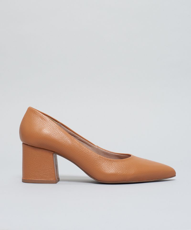 Scarpin Couro Helena - Caramelo 35 - caramelo