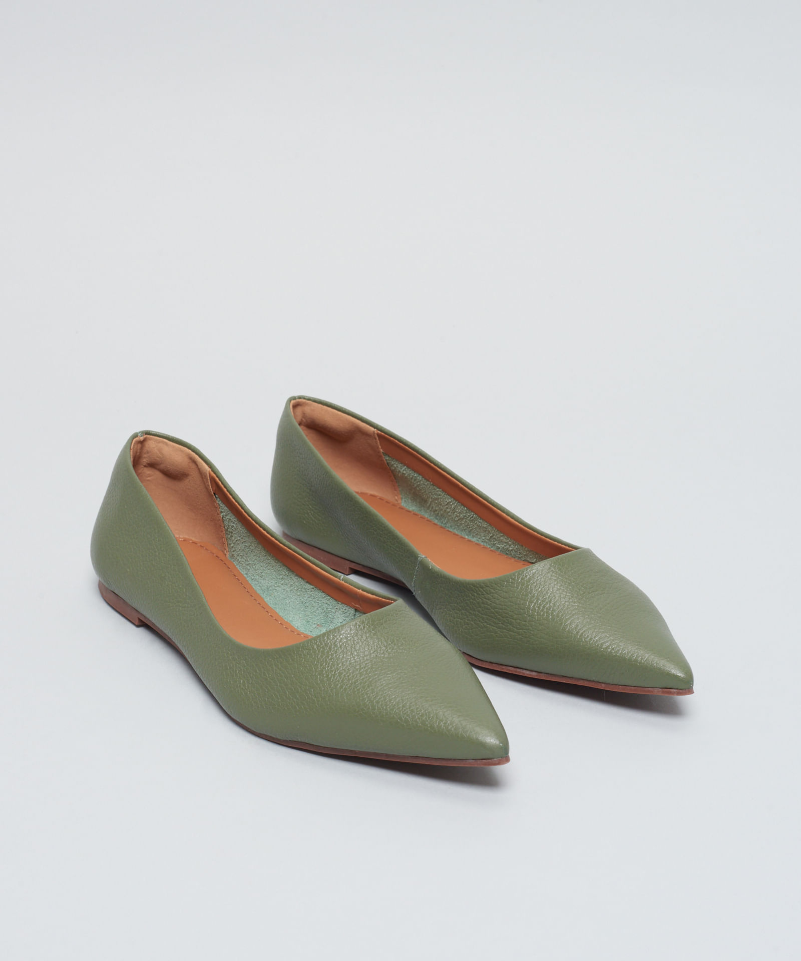 Sapatilha Couro Bico Fino - Verde Militar - Imagem 22