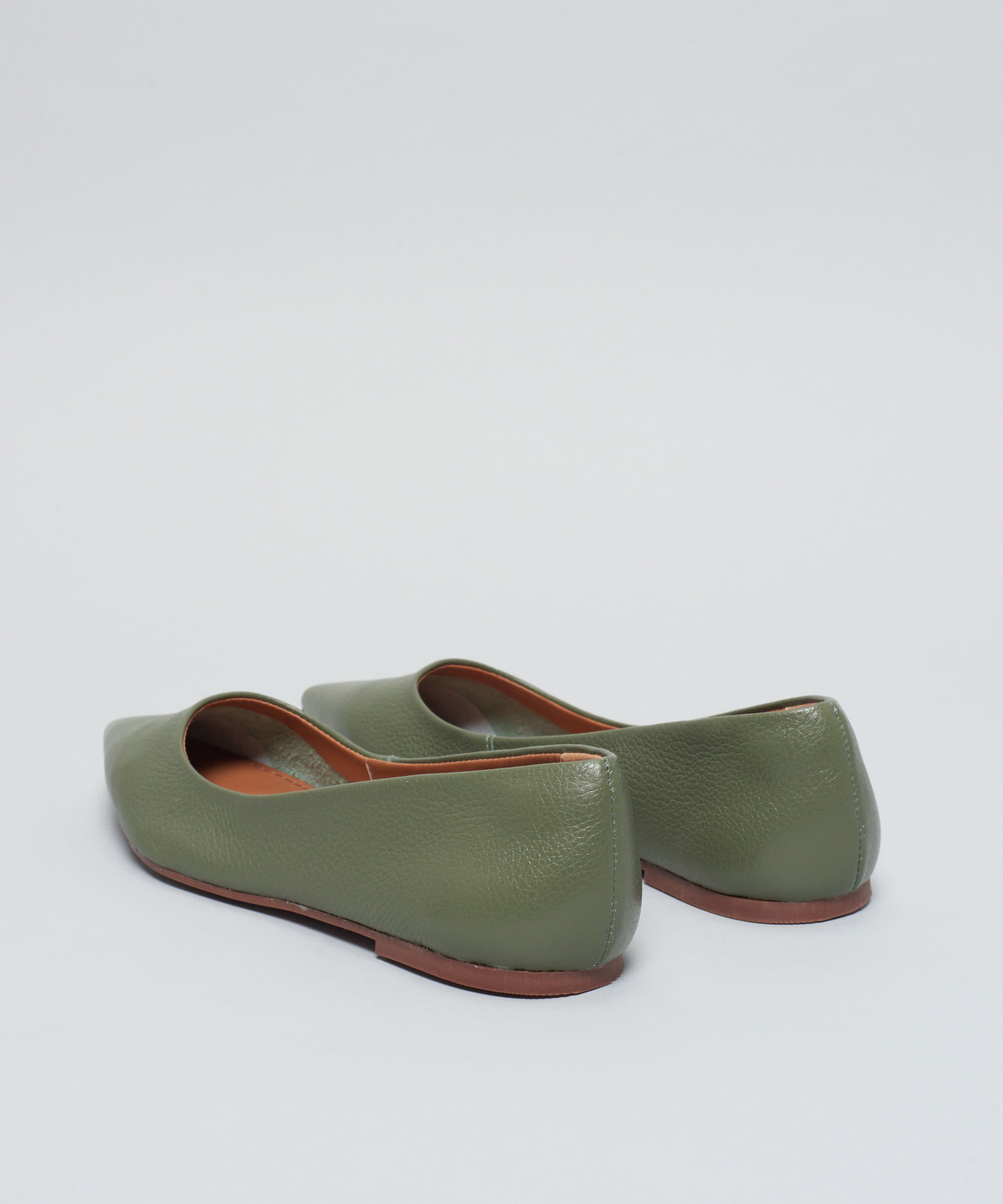 Sapatilha Couro Bico Fino - Verde Militar - Imagem 33