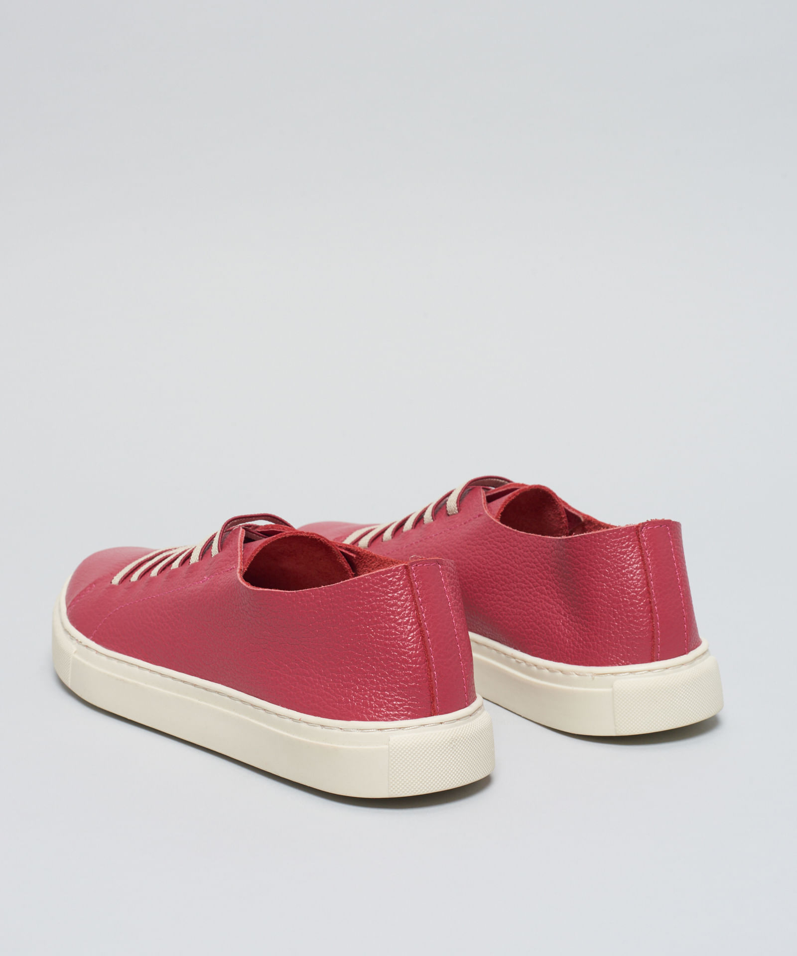 Tenis Couro Basico Elastico - Cereja - Imagem 18