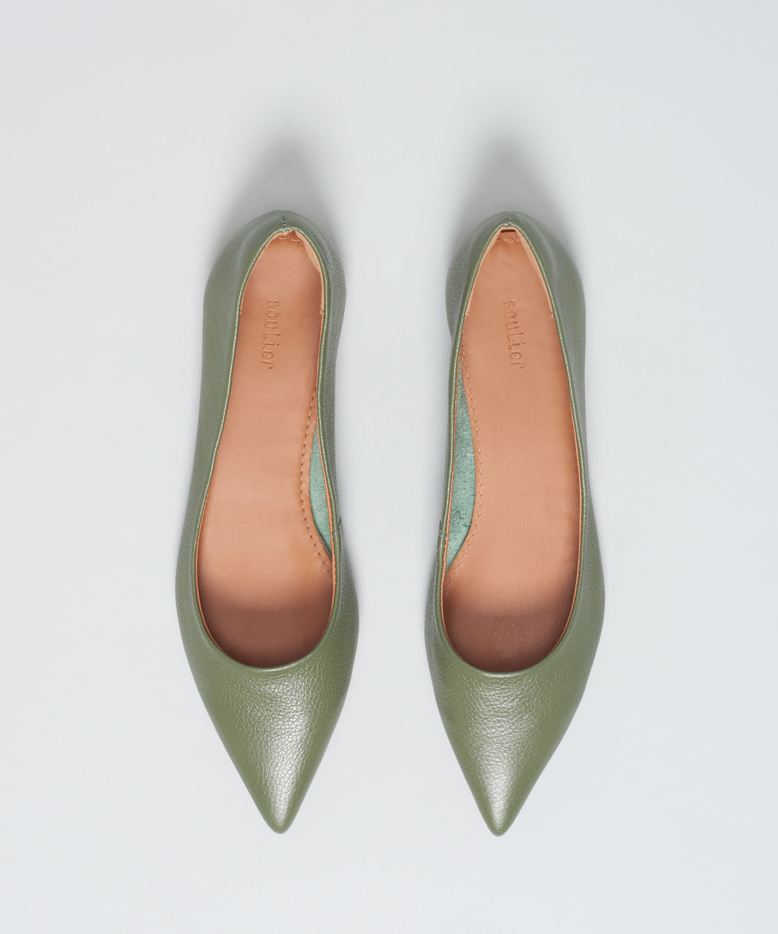 Sapatilha Couro Bico Fino - Verde Militar - Imagem 29