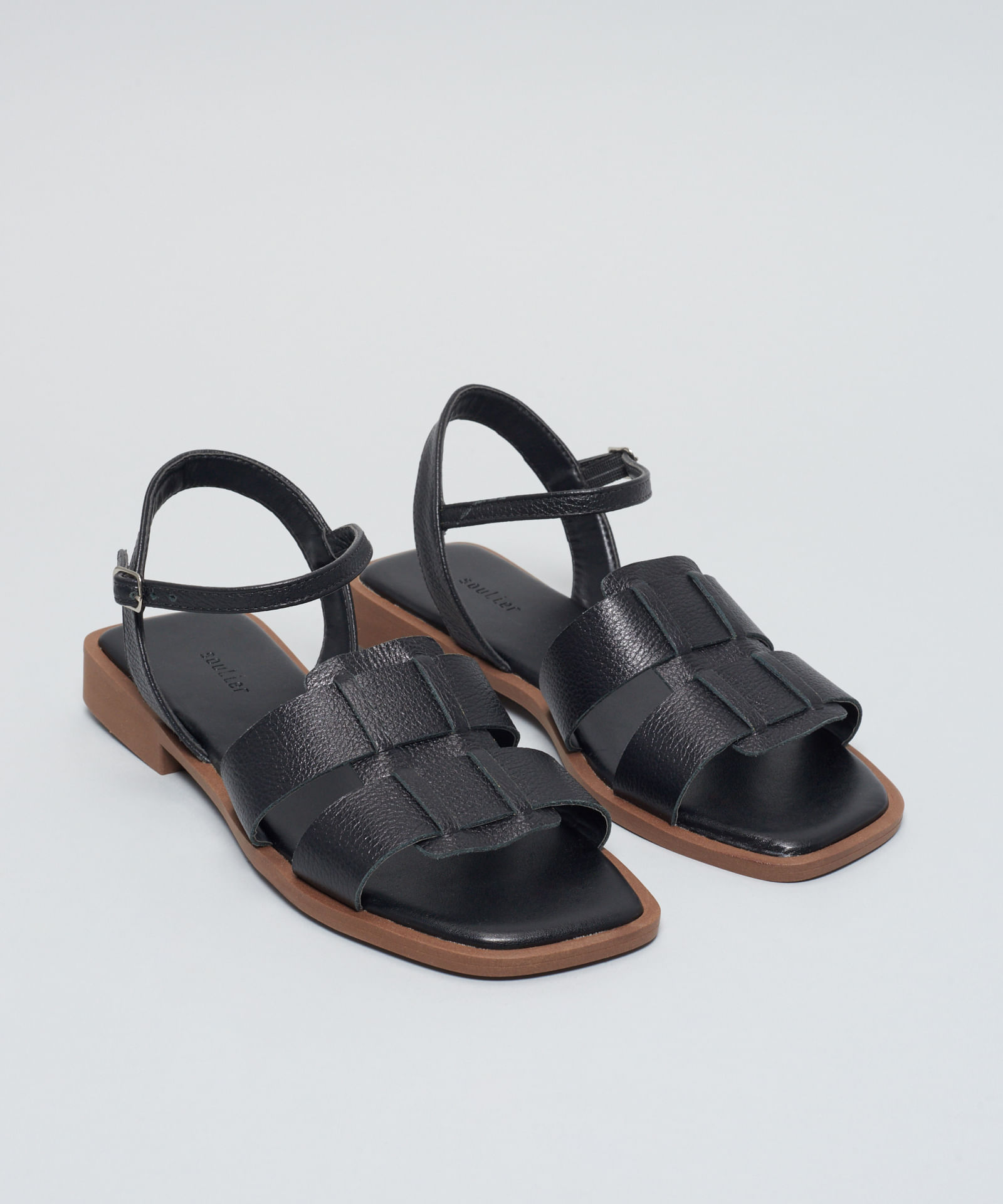 Rasteira Couro Pescador Duo - Preto - Imagem 22