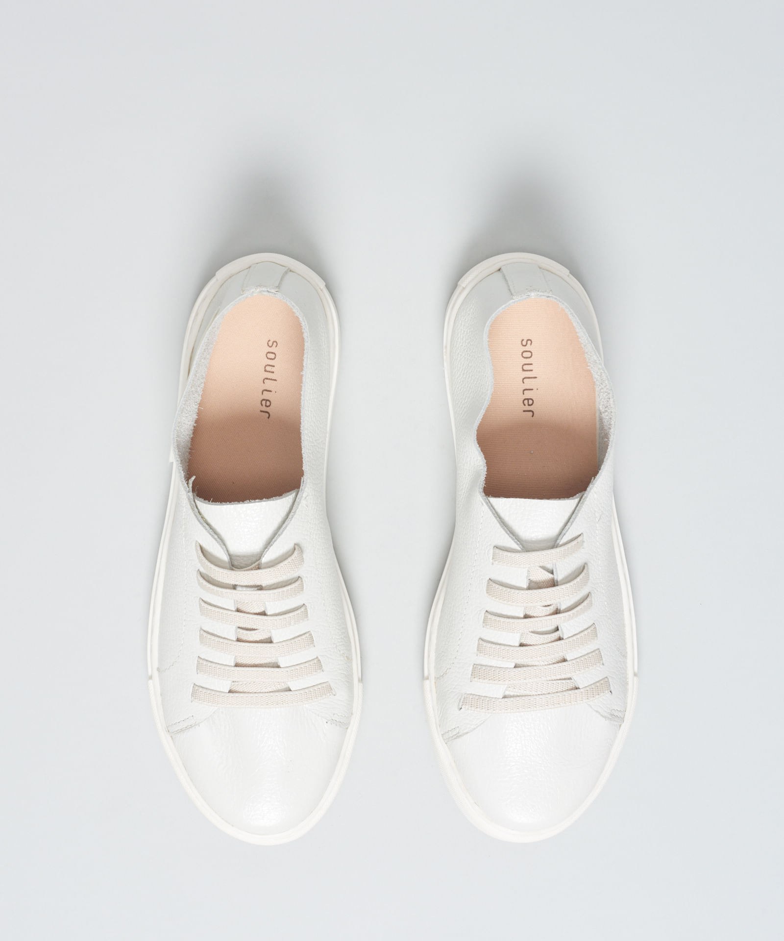 Tenis Couro Basico Elastico - Branco - Imagem 4