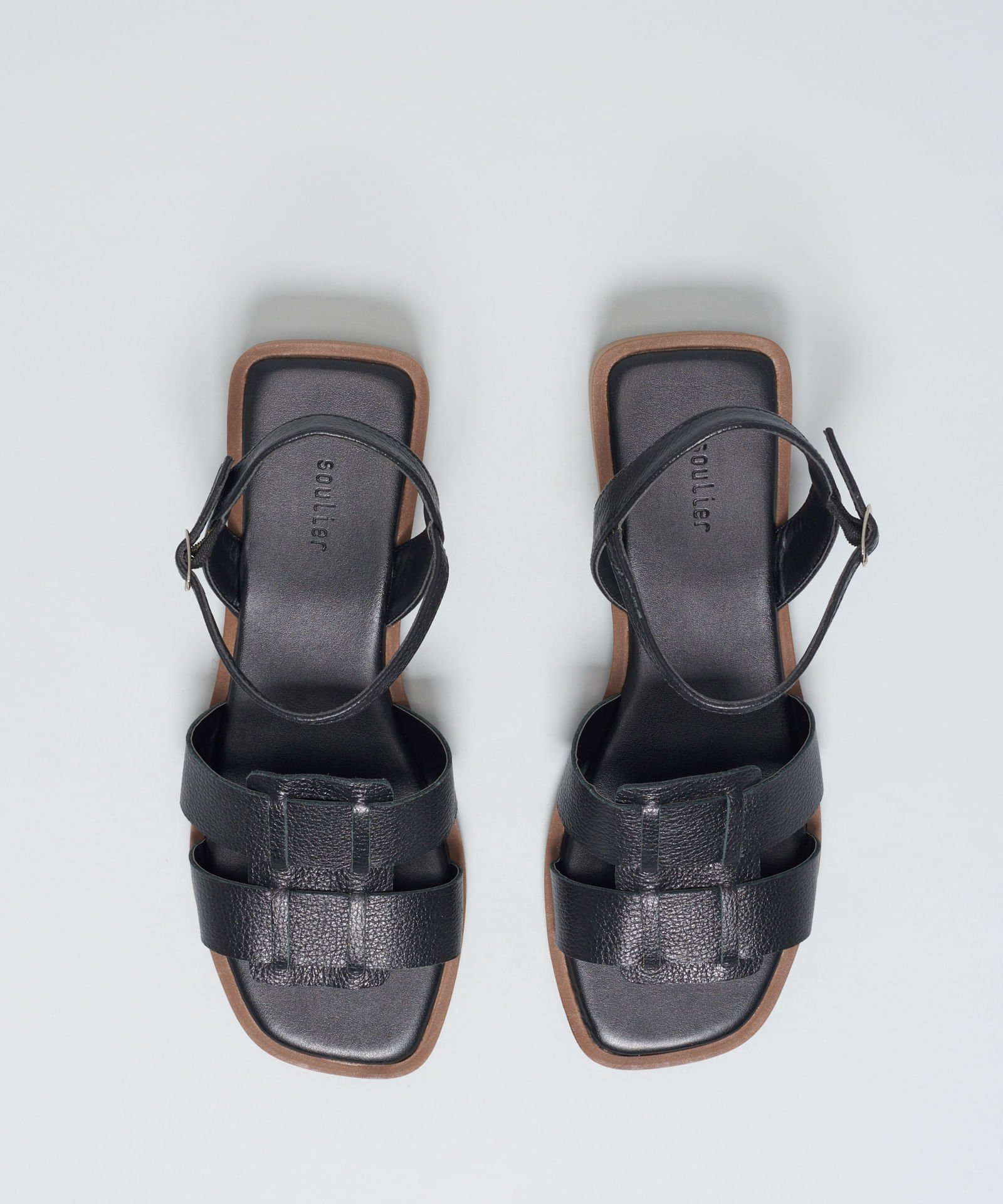 Rasteira Couro Pescador Duo - Preto - Imagem 14