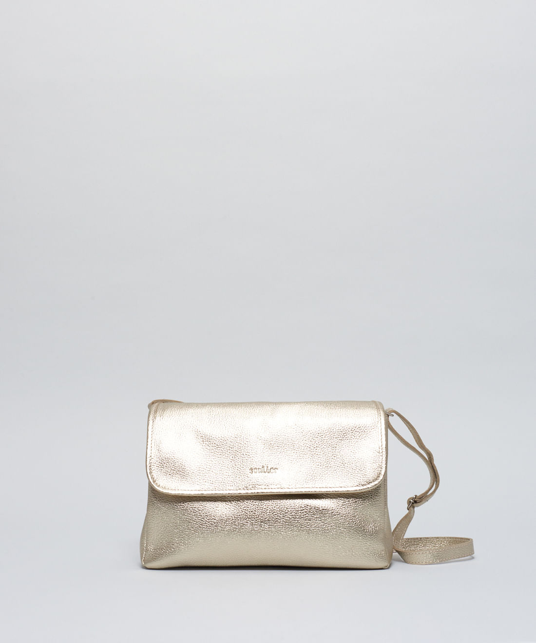 Bolsa m Couro Vies - Prata Velho