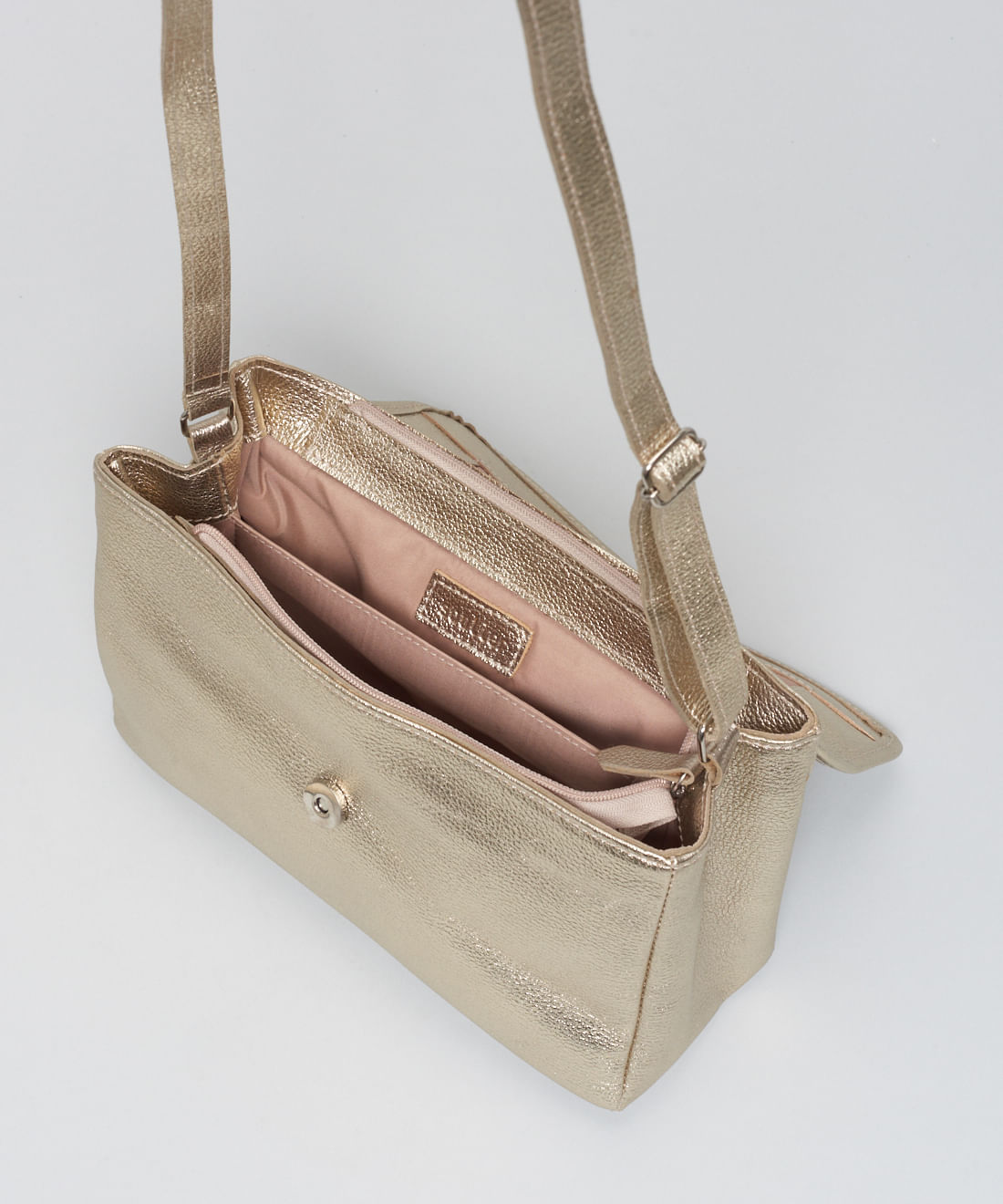 Bolsa m Couro Vies - Prata Velho - Imagem 3