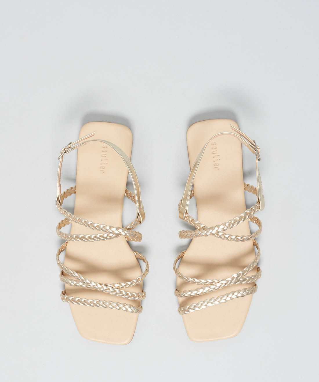 Rasteira Basica Trancinha - Ouro Light - Imagem 4