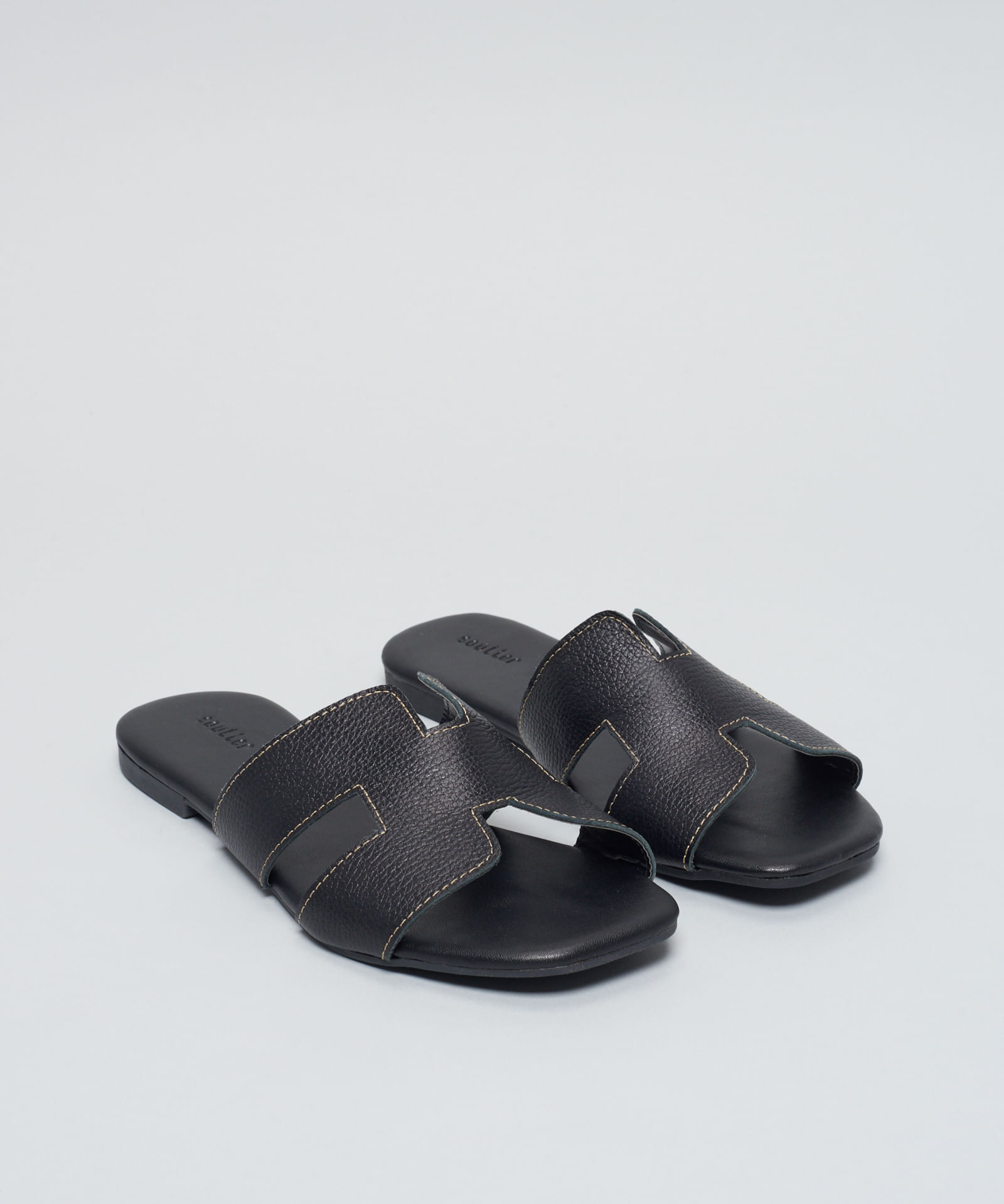 Rasteira Basica Couro Helo - Preto - Imagem 17