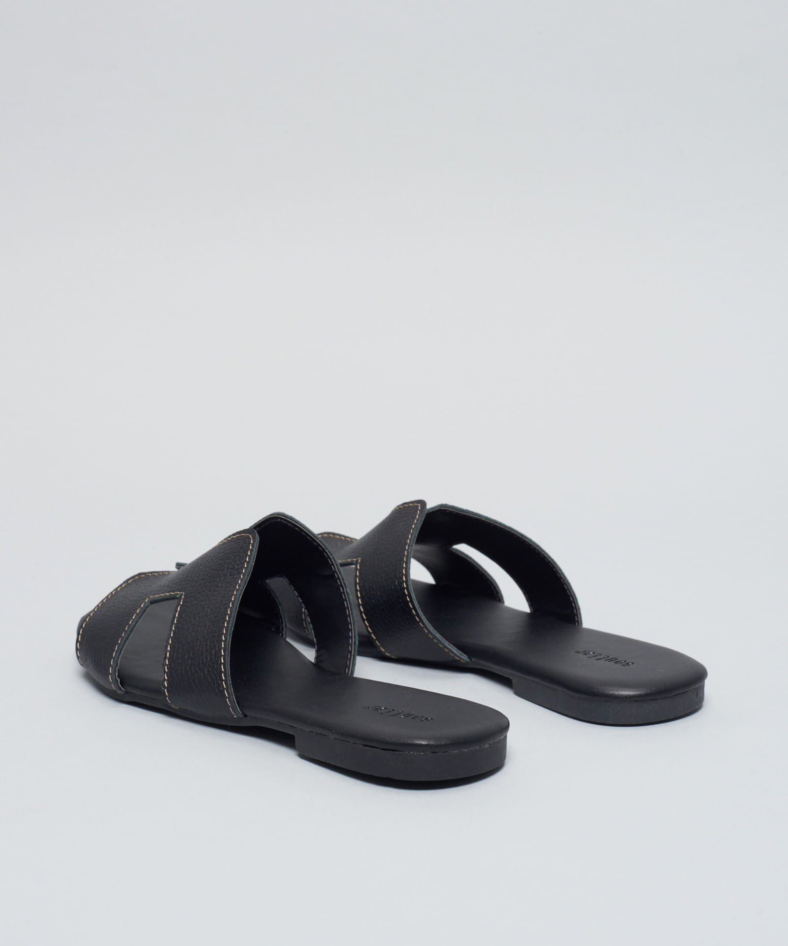 Rasteira Basica Couro Helo - Preto - Imagem 3