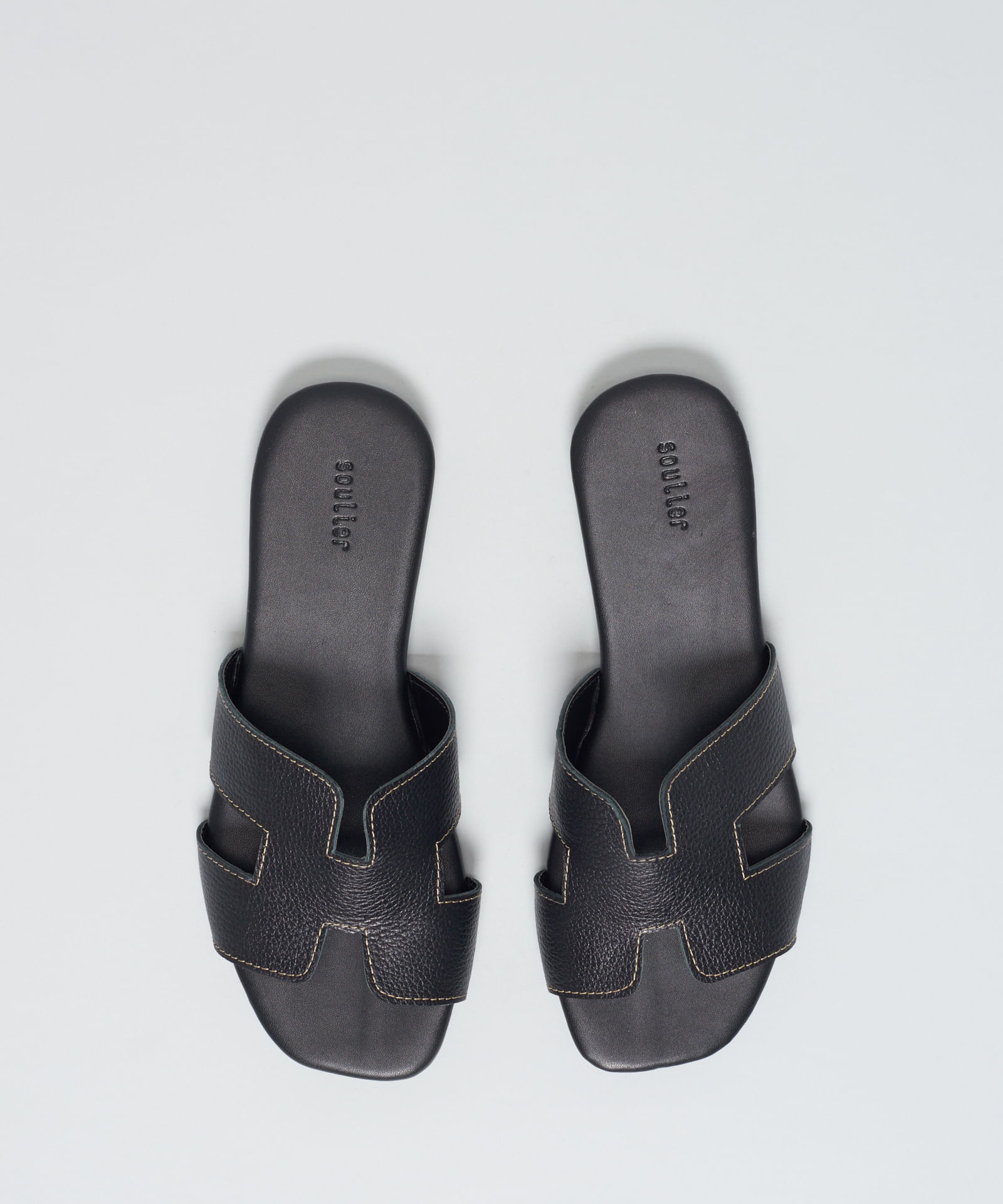 Rasteira Basica Couro Helo - Preto - Imagem 19