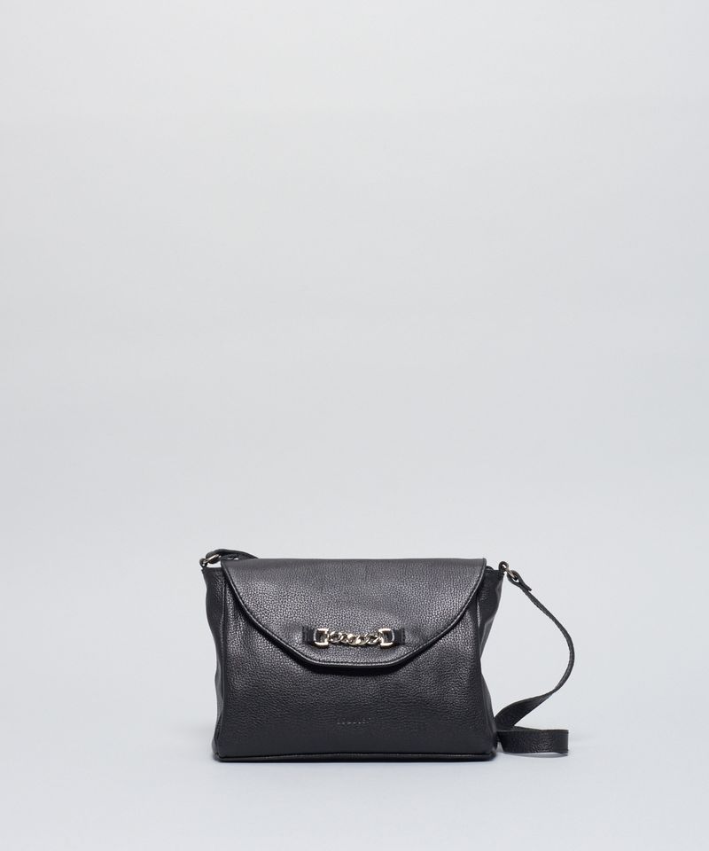 Bolsa p Couro Elos Metal - Preto u - preto