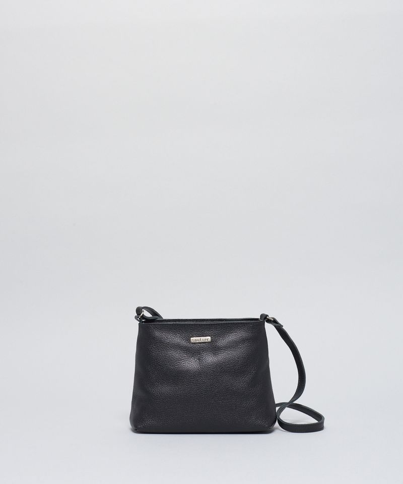 Bolsa p Couro Basiquinha - Preto u - preto