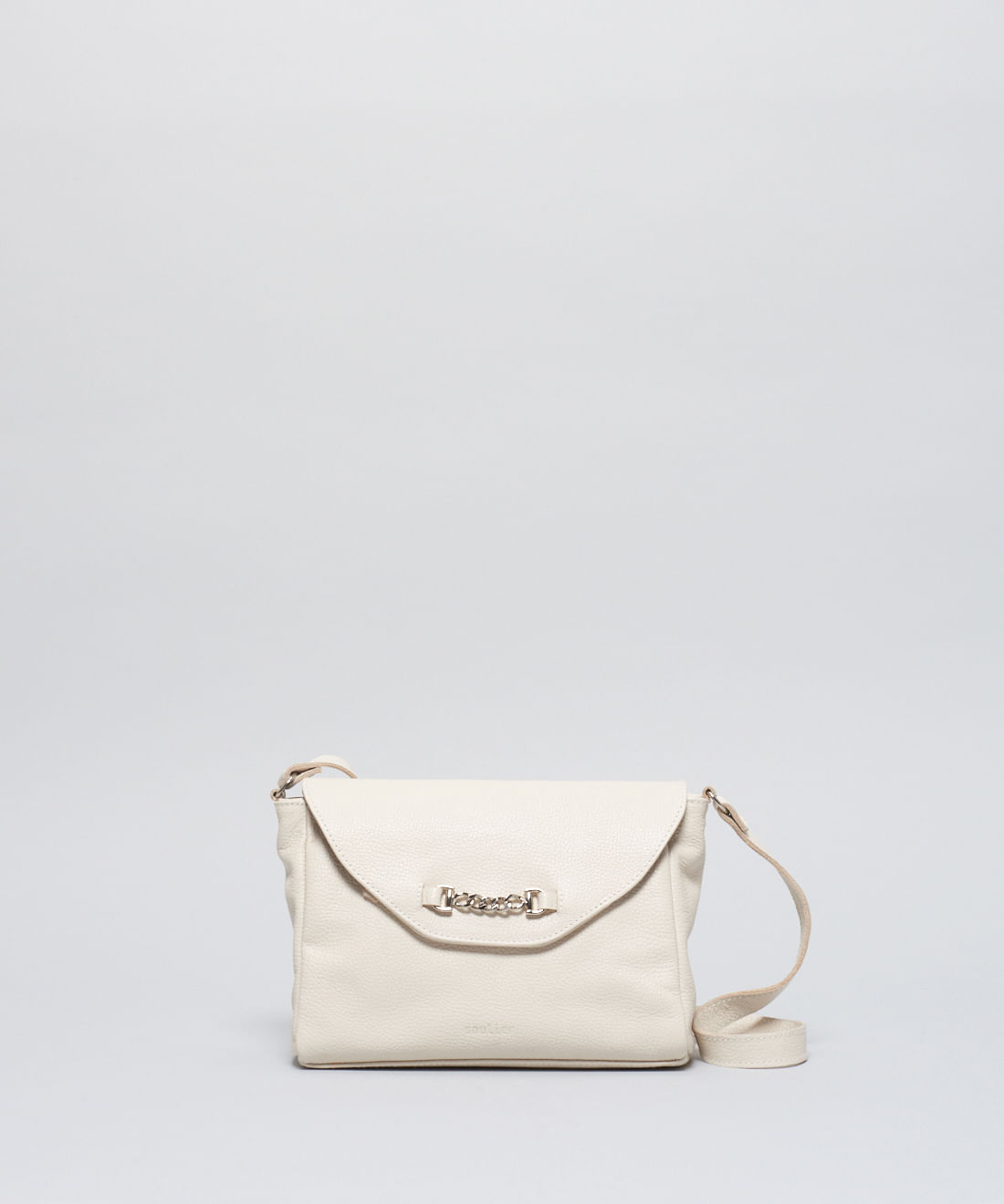 Bolsa p Couro Elos Metal - Offwhite