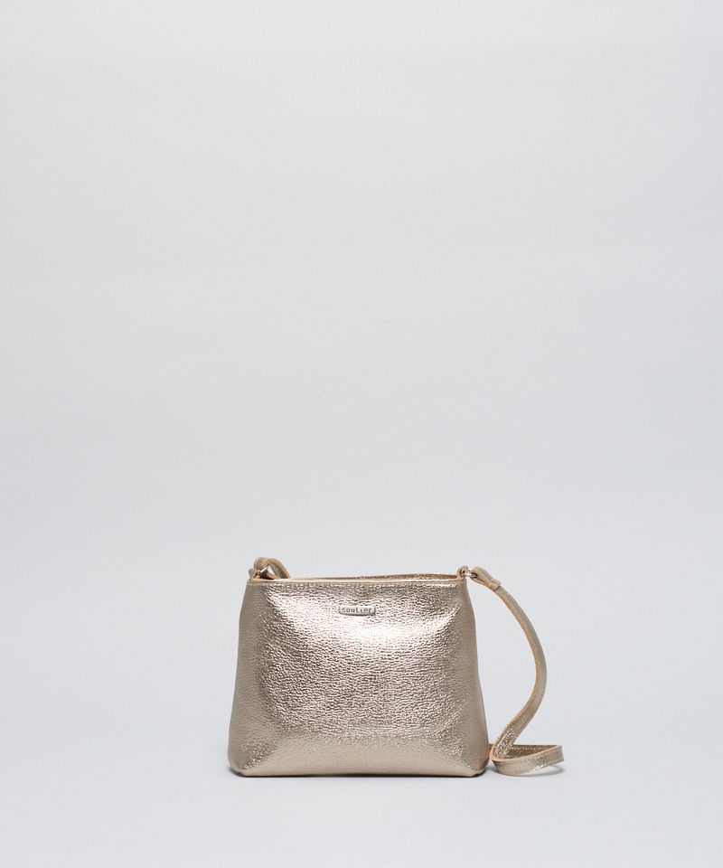 Bolsa p Couro Basiquinha - Prata Velho u - prata velho