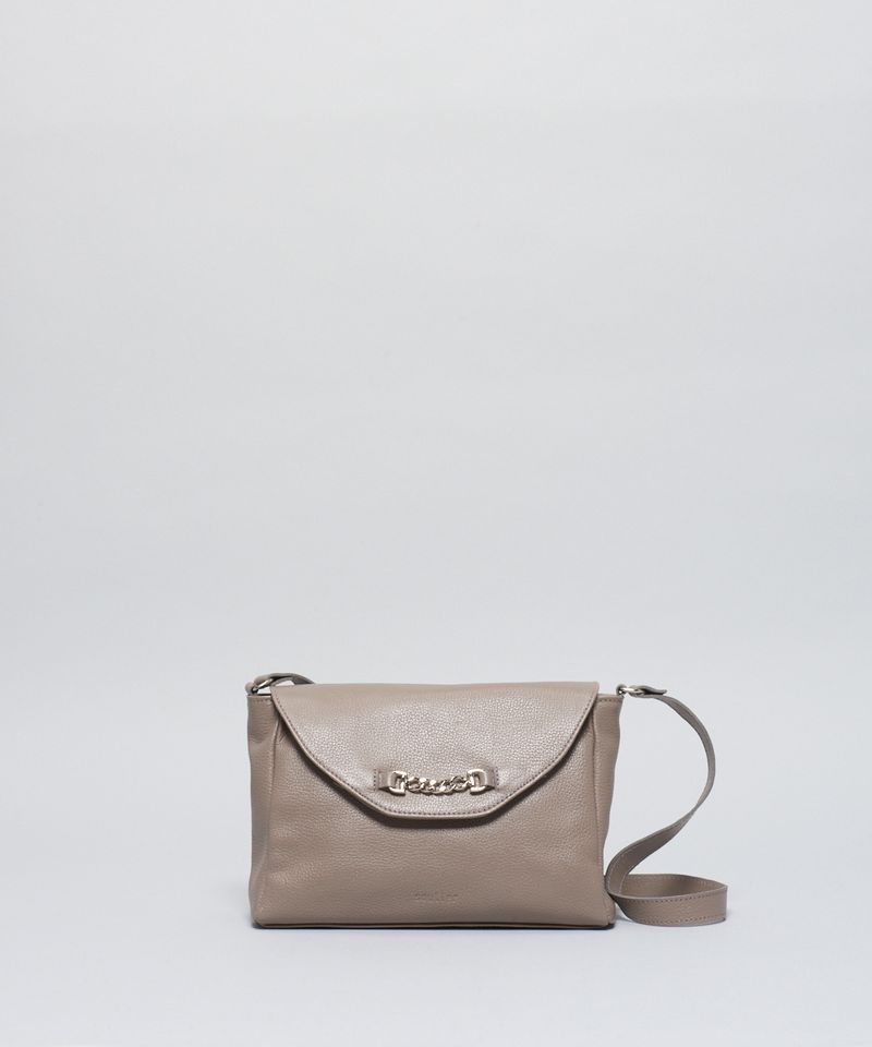 Bolsa p Couro Elos Metal - Cinza u - cinza