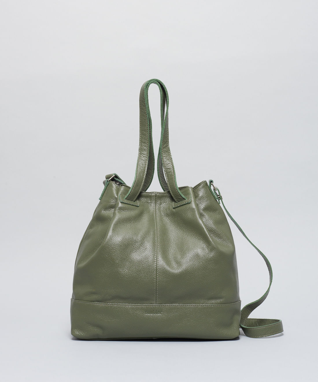 Bolsa g Couro Saco - Verde Militar