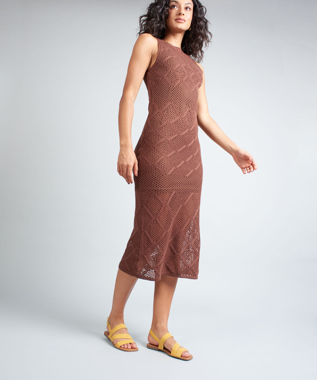 Rasteira Basica Couro Tiras - Mostarda - Imagem 35