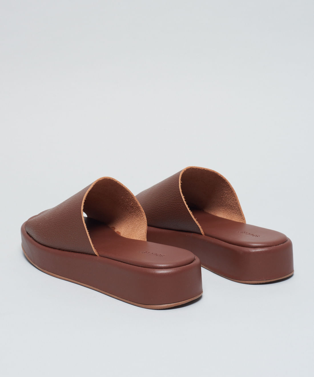 Flat Slide Couro - Chocolate - Imagem 15