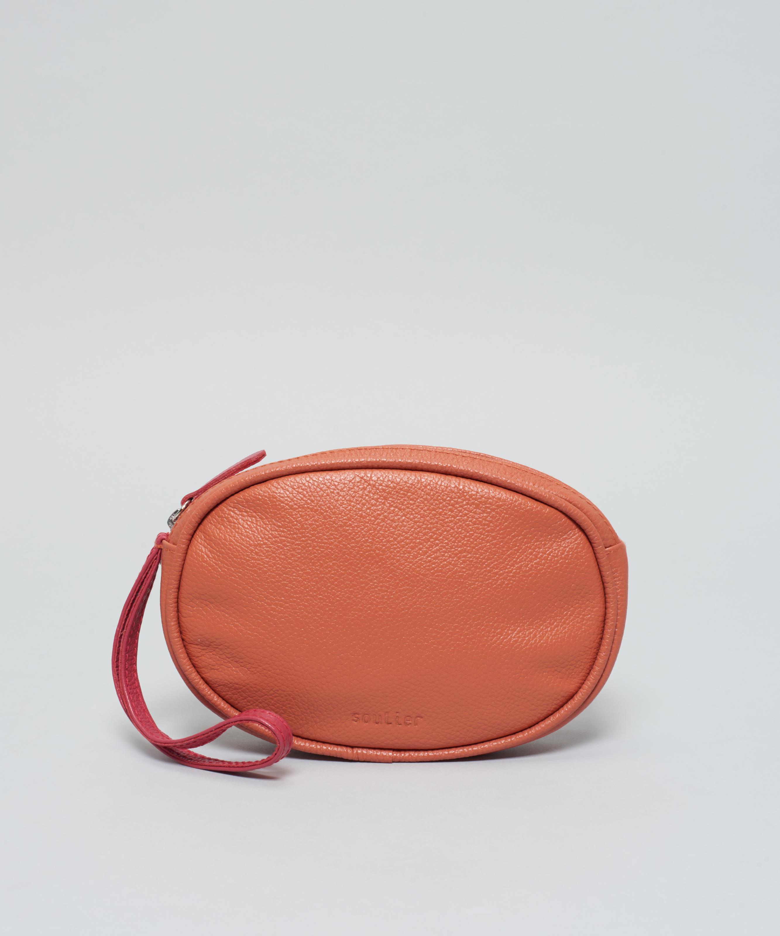 Case Oval Couro Capanga - Ocre