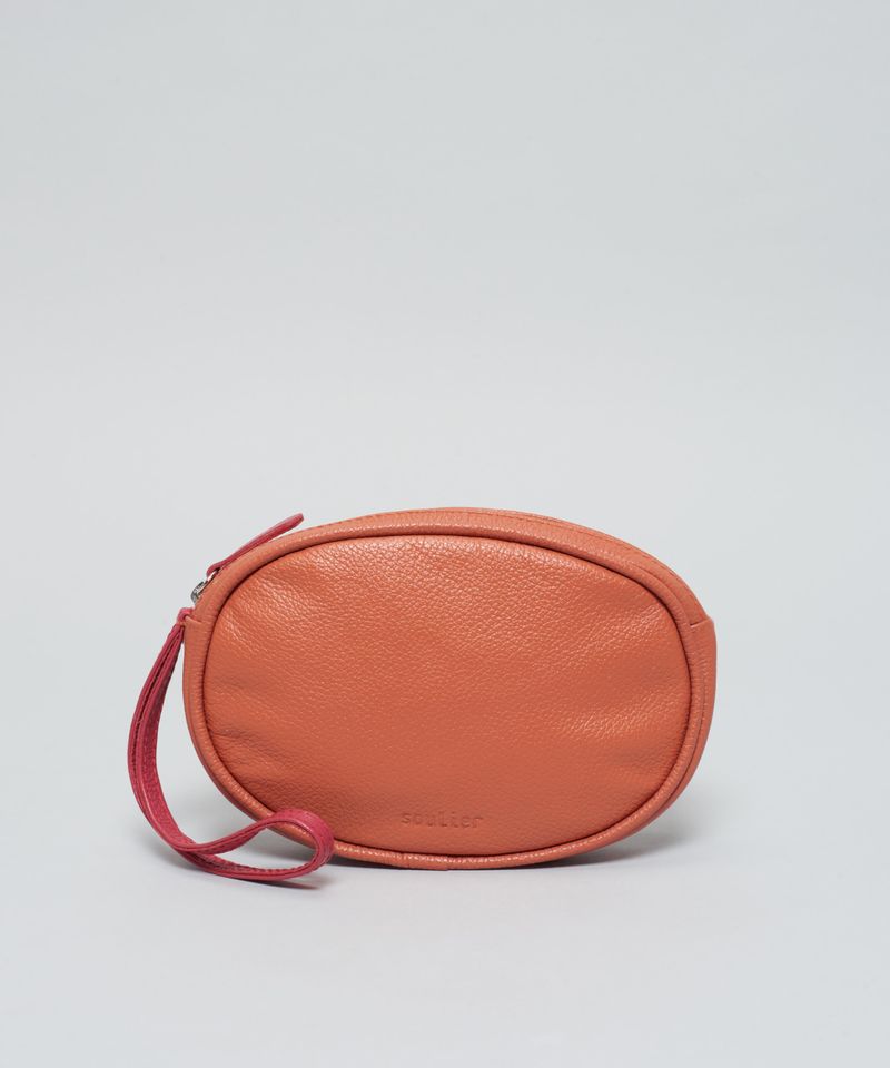 Case Oval Couro Capanga - Ocre u - ocre